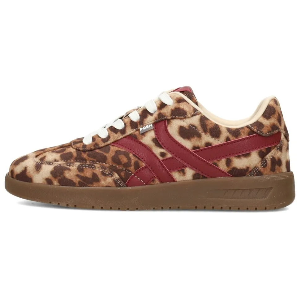POSH by Poelman Megan suèdelook sneakers - bruin/beige, foto 2