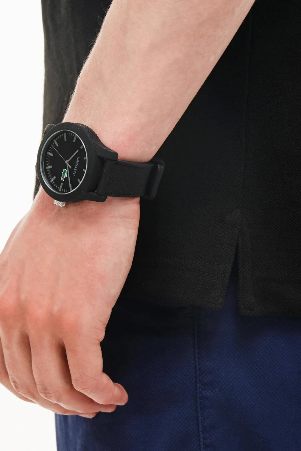Lacoste slim polo zwart, foto 4