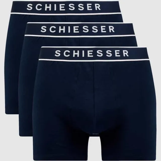 Schiesser Boxershort met stretch in set van 3 donkerblauw, foto 2