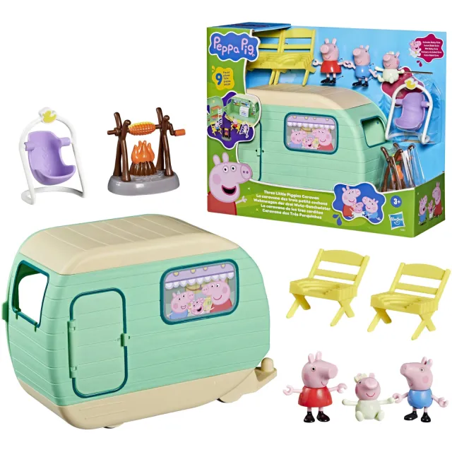 Peppa Pig Drie Kleine Biggetjes caravan speelset