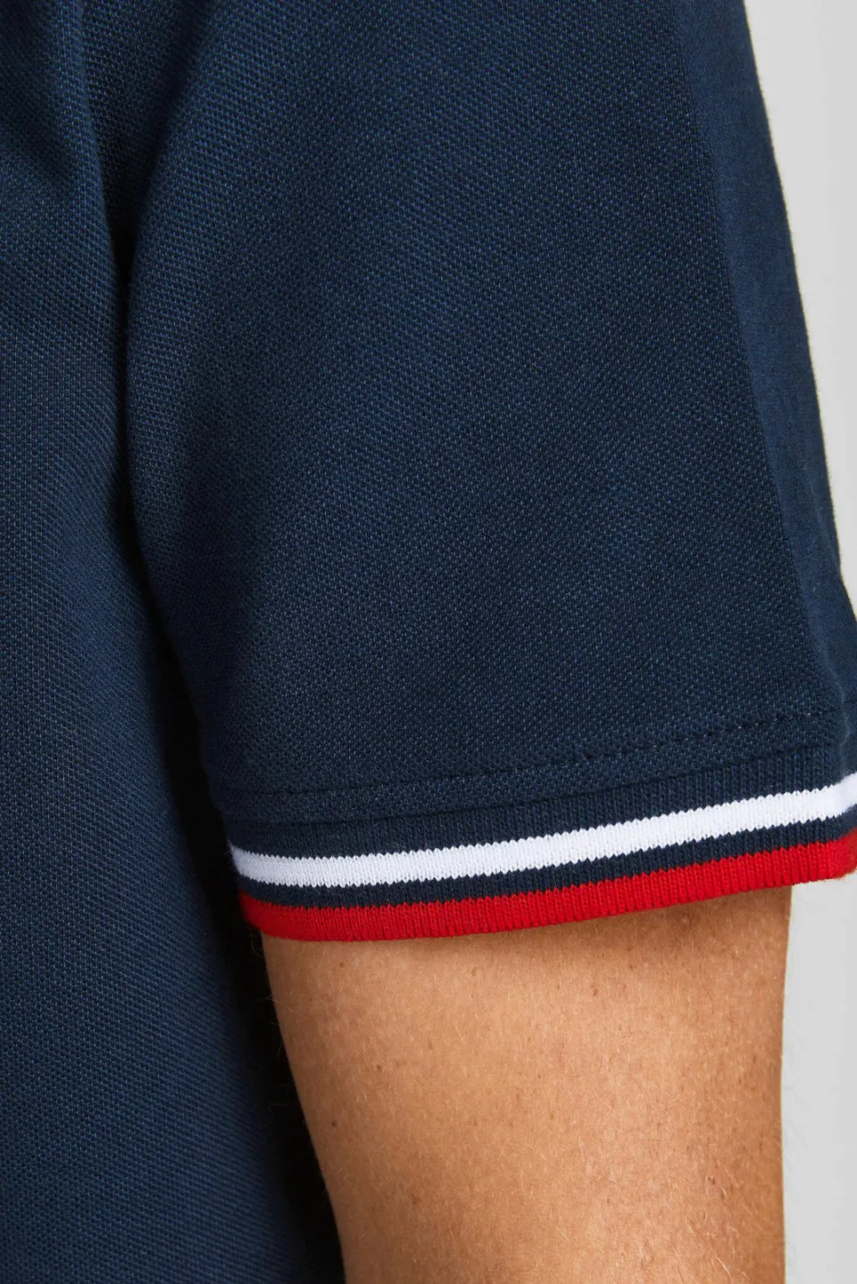 Jack & Jones ESSENTIALS slim fit polo JJEPAULOS van katoen donkerblauw navy blazer-slim fit, foto 6