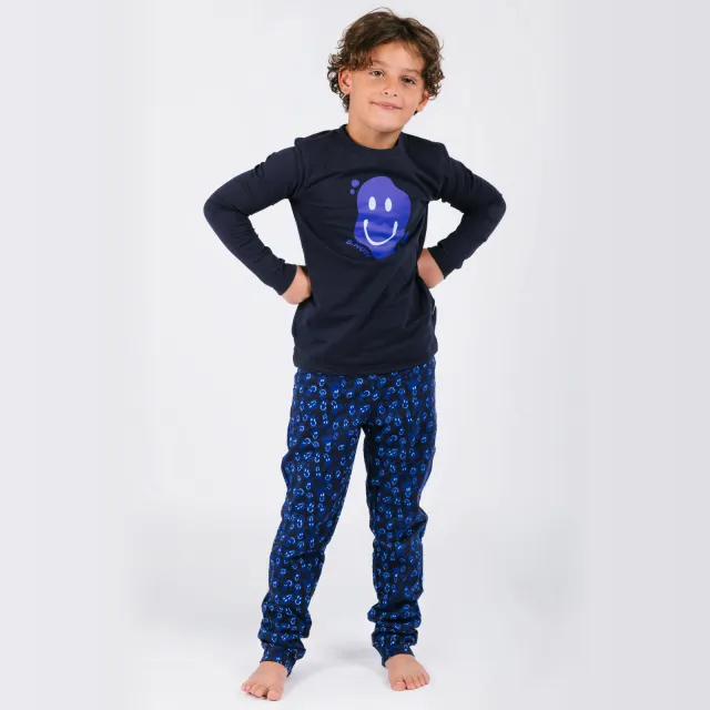 B.Nosy pyjama zwart/blauw