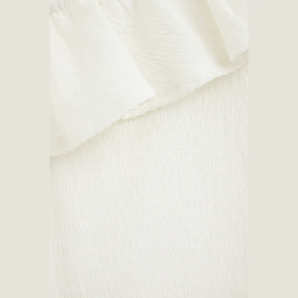 WE Fashion one shoulder top met ruches wit, foto 6