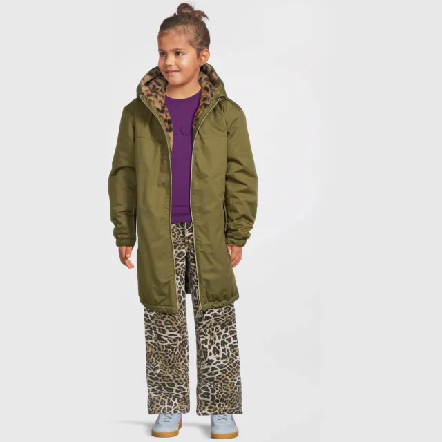 Me & My Monkey reversible lange jas groen