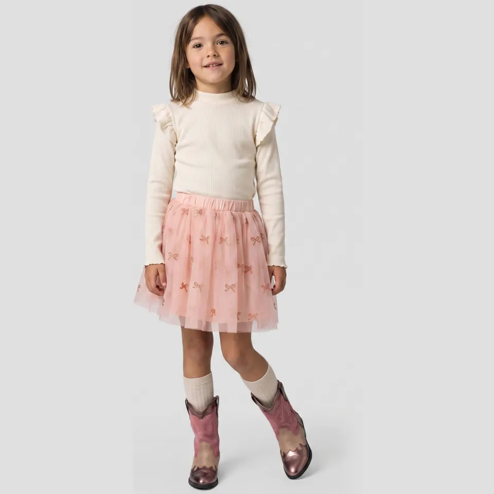 Orange Stars tule rok met glitters lichtroze