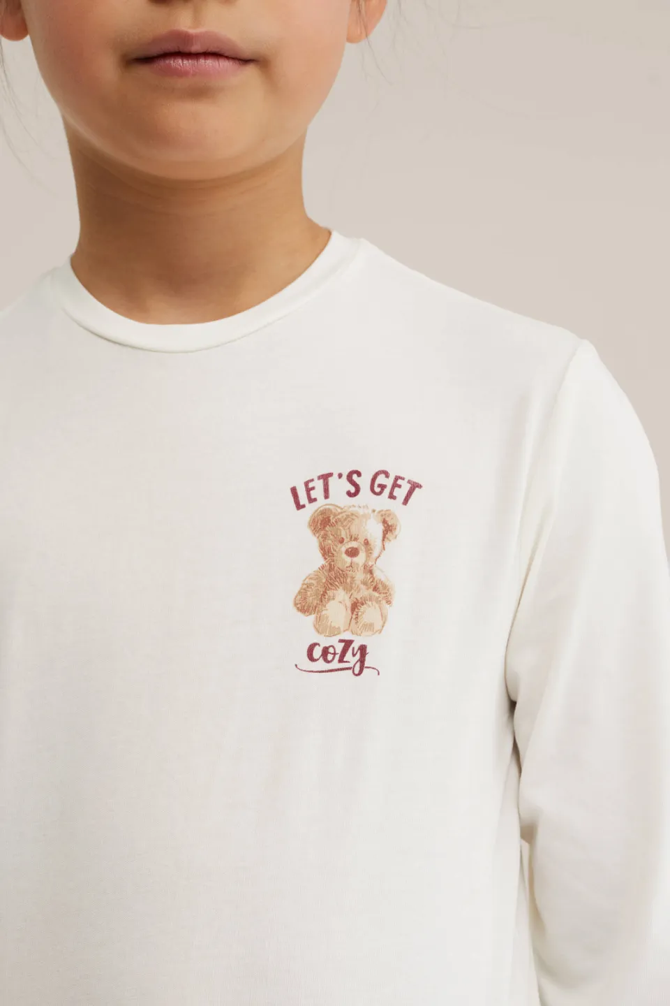 WE Fashion pyjama met print wit/rood, foto 4