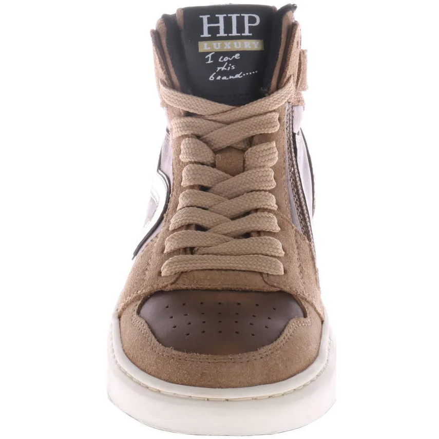 Hip H1765 leren sneaker brons, foto 7