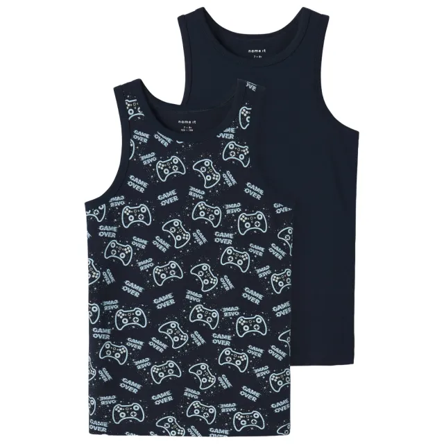 NAME IT hemd Game donkerblauw (set van 2) dark sapphire, foto 2