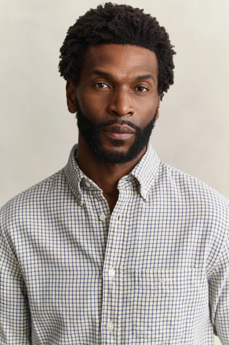 Gant flanel regular fit geruit overhemd - blue horizon, foto 5