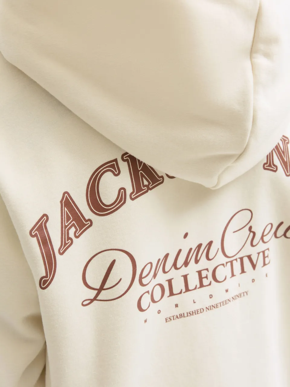 Jack & Jones JUNIOR hoodie met backprint ecru, foto 8