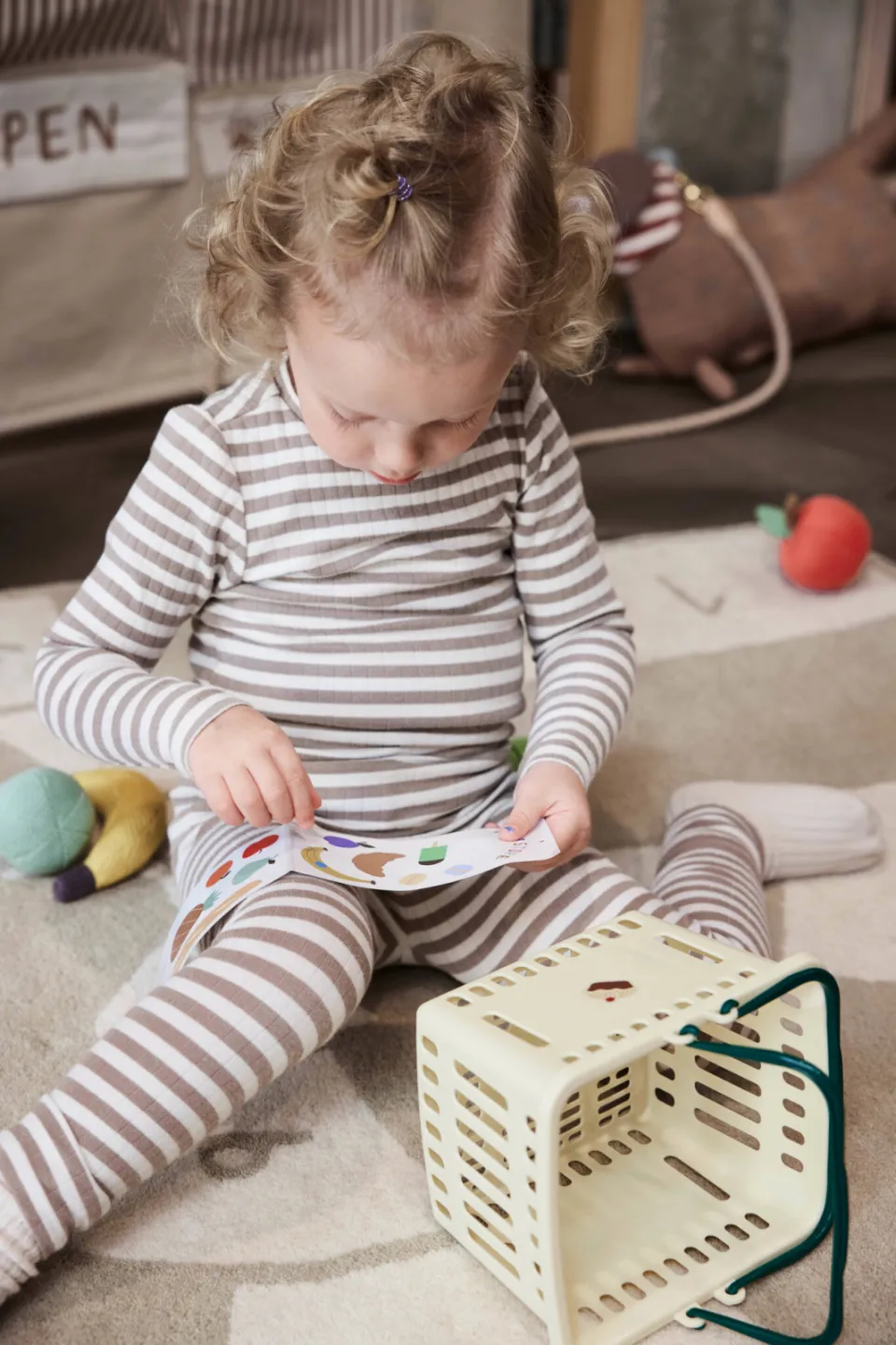 OYOY Mini boodschappen mandje Yummy beige, foto 2
