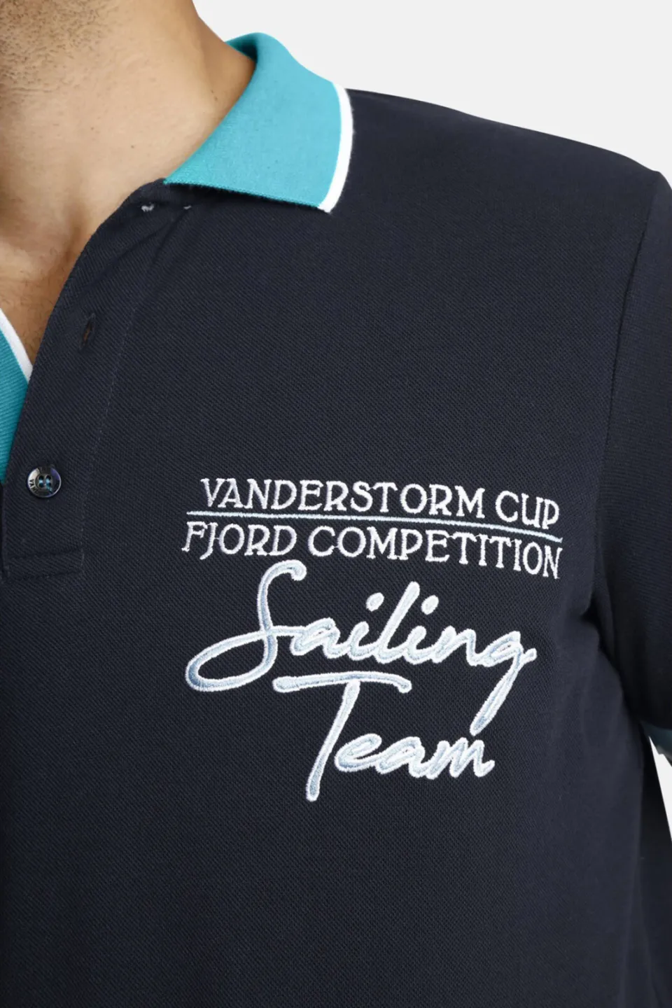 Jan Vanderstorm regular polo IWAR Plus donkerblauw, foto 5