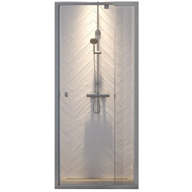 Sealskin Nisdeur Sealskin Hooked Omkeerbaar Ruime Verstelbaarheid 100x200 cm Zilver