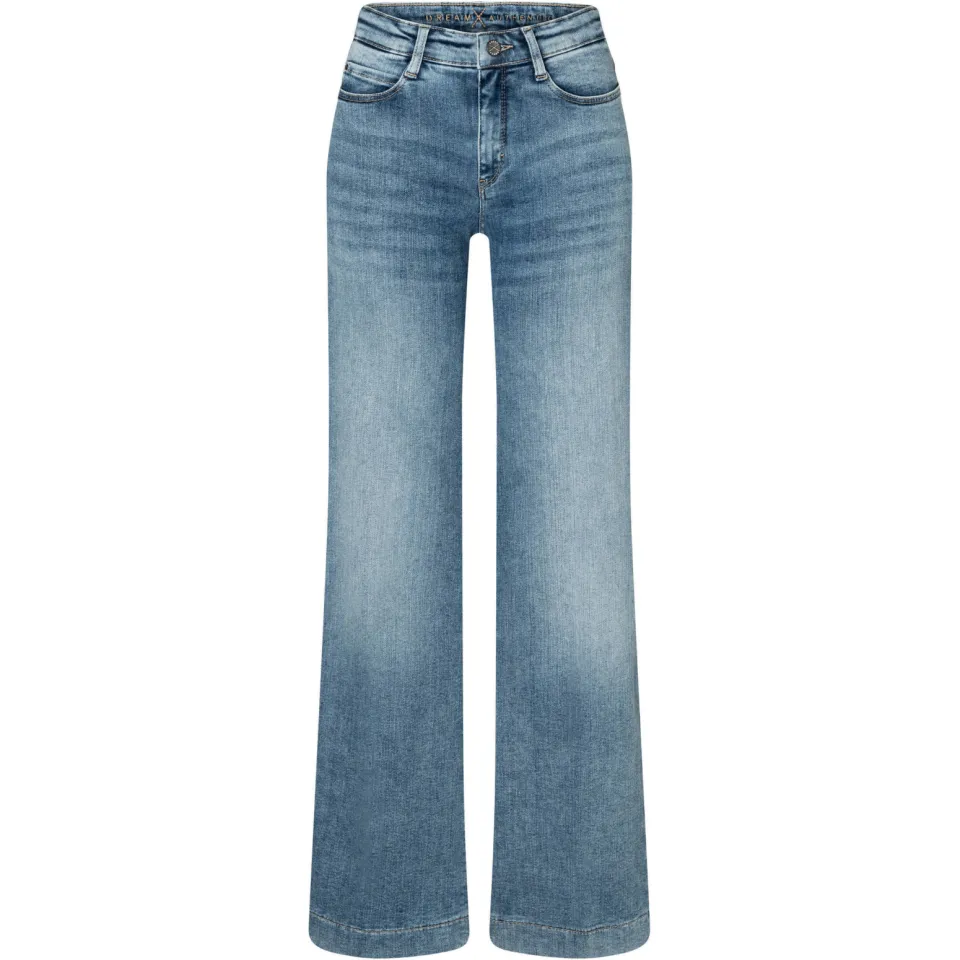 MAC wide leg jeans lichtblauw, foto 4