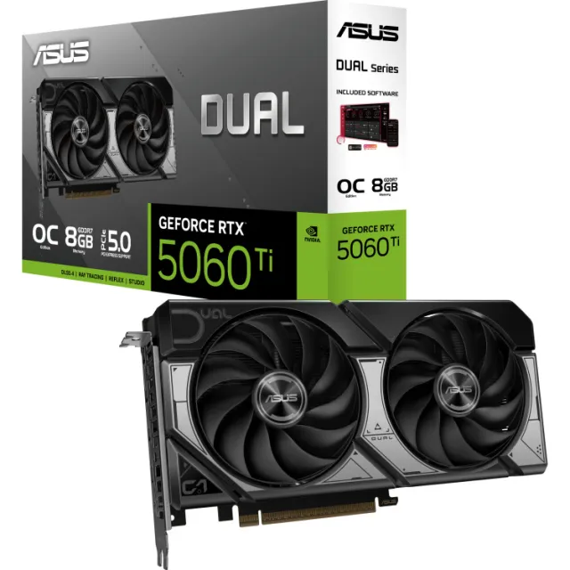 Asus Dual GeForce RTX 5060 Ti OC 8G grafische kaart