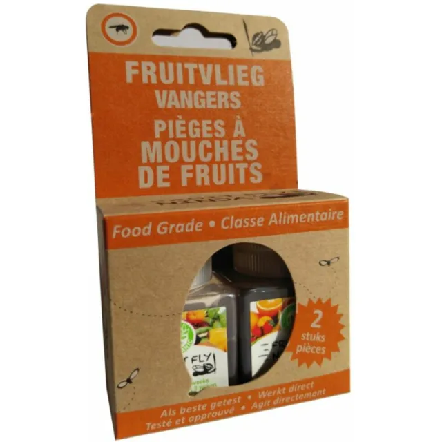 Super Ninja Fruitvlieg Vanger 2 stuks