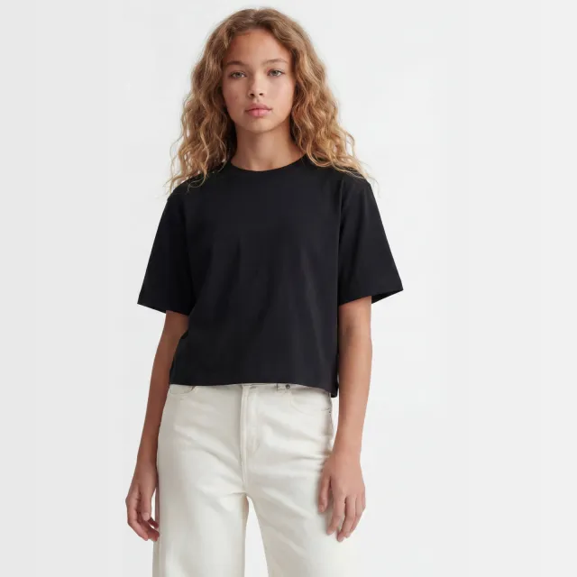 JJXX GIRL JXANDREA cropped t-shirt zwart