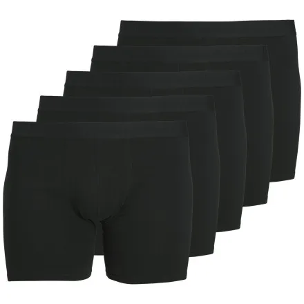 Jack & Jones Heren plus size boxershorts trunks jactone in tone 5-pack effen Zwart