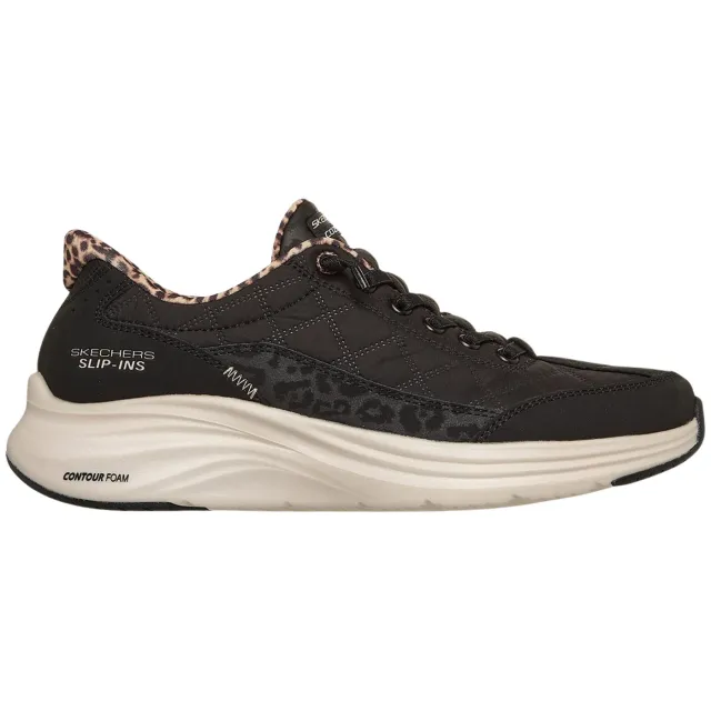 Skechers Slip-ins Contour Foam Cozy Fit Luxe sneakers zwart