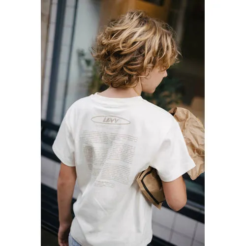 LEVV T-shirt met backprint ecru, foto 4
