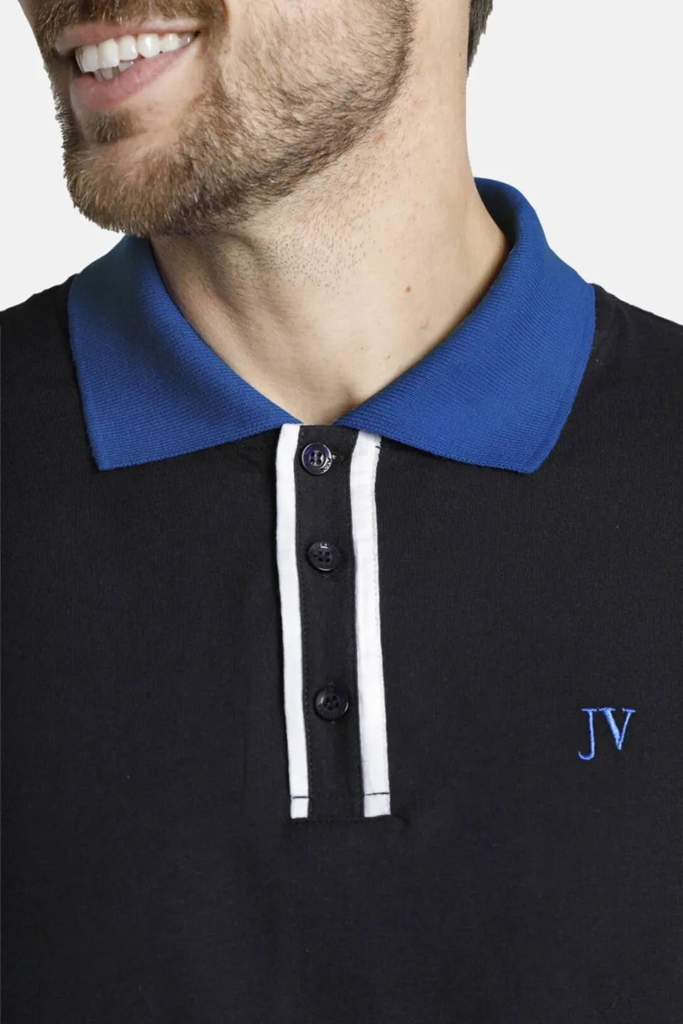 Jan Vanderstorm polo Plus Size ISFRIED zwart, foto 4