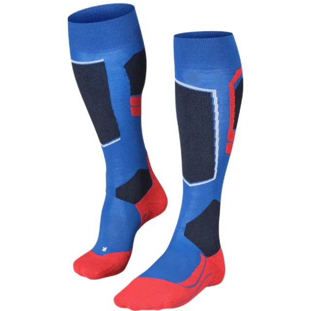 Falke SK4 skisokken kobalt blauw Kobalt blauw/rood/zwart