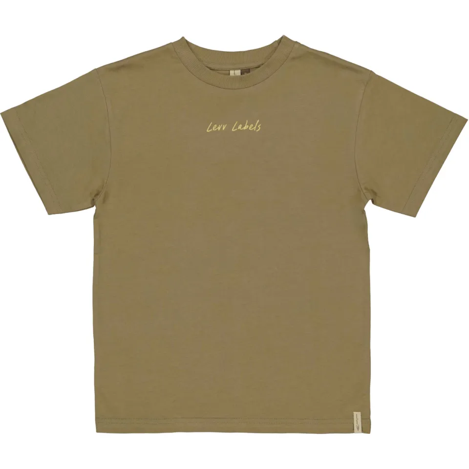 LEVV T-shirt met backprint groen, foto 3