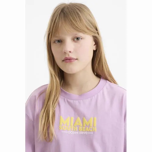 Me & My Monkey oversized T-shirt paars, foto 4