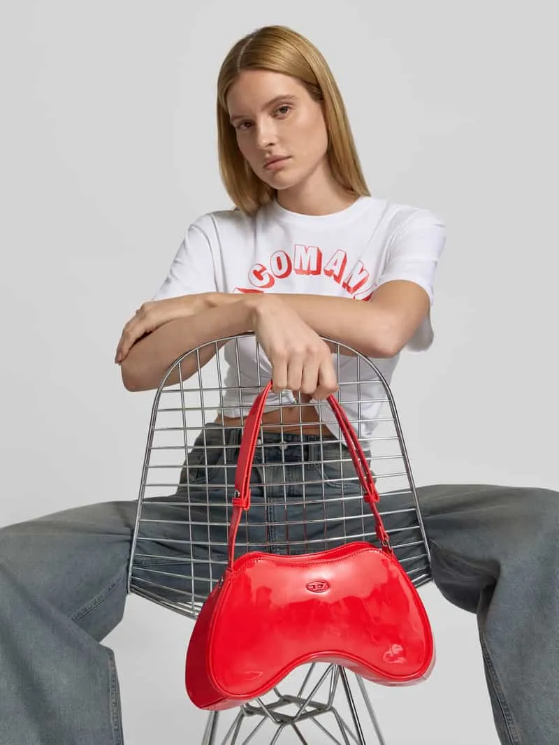 Diesel Shoulderbag met logodetail bordeau, foto 2