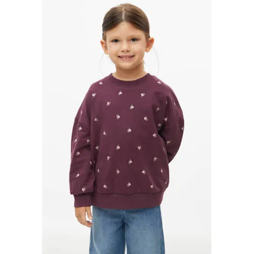 S.Oliver gebloemde sweater - donkerrood, foto 5
