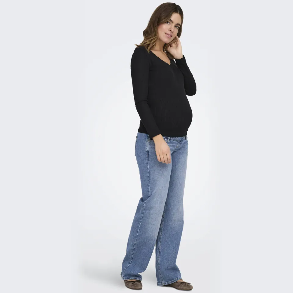 Only MATERNITY high waist wide leg zwangerschapsjeans OLMJUICY medium blue, foto 2