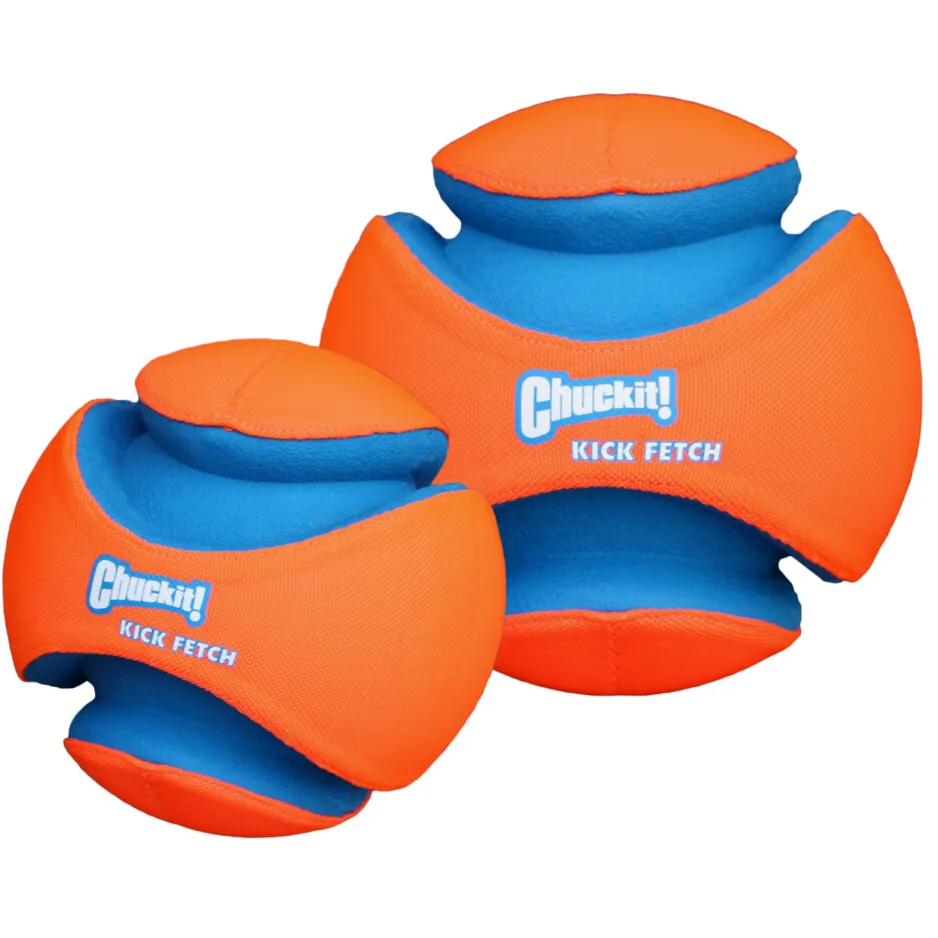 Chuckit hondenspeelgoed Kick Fetch S 12,5 cm oranje/blauw, foto 3