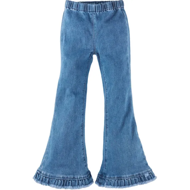Z8 kids Hiba flared jeans met ruches - mediumblauw Mid blue