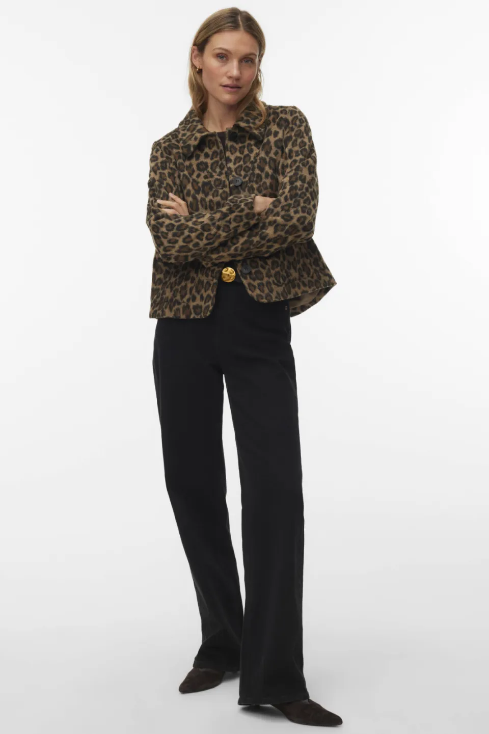 Vero Moda jas met panterprint - bruin