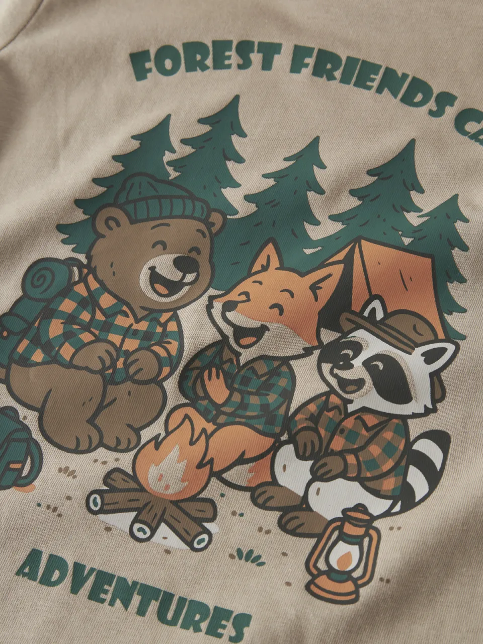 NAME IT MINI longsleeve lichtbruin met beerprint, foto 4