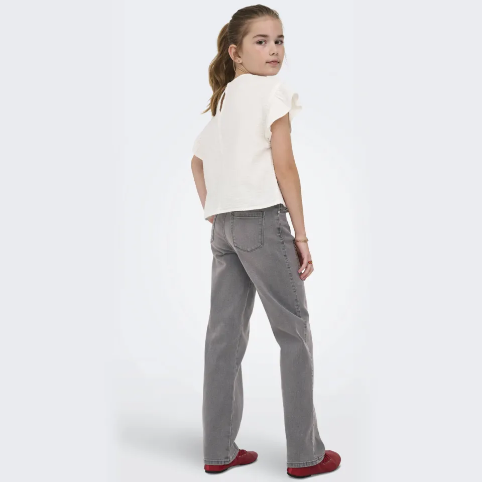 KIDS ONLY GIRL wide leg jeans KOGBLAIR light grey denim, foto 3