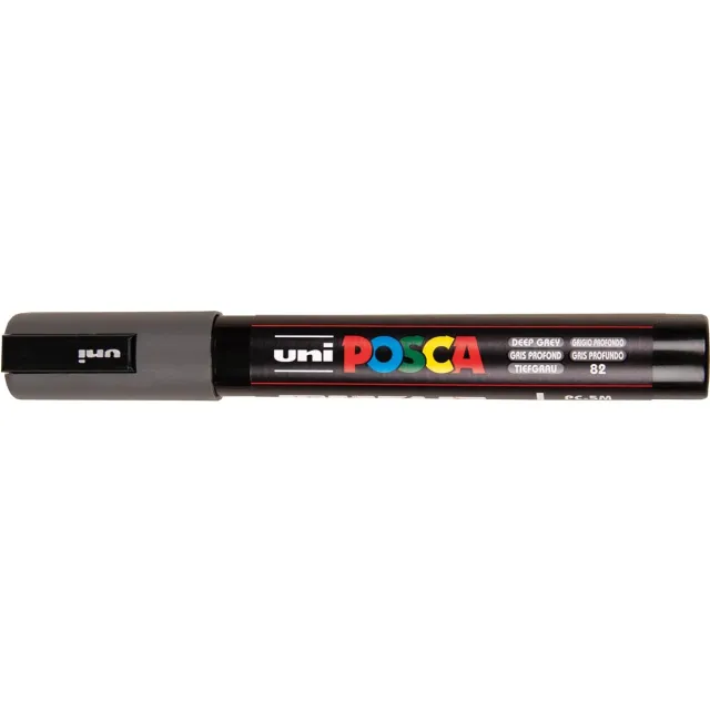 Posca marker met conische punt schrijfdikte medium diepgrijs grijs