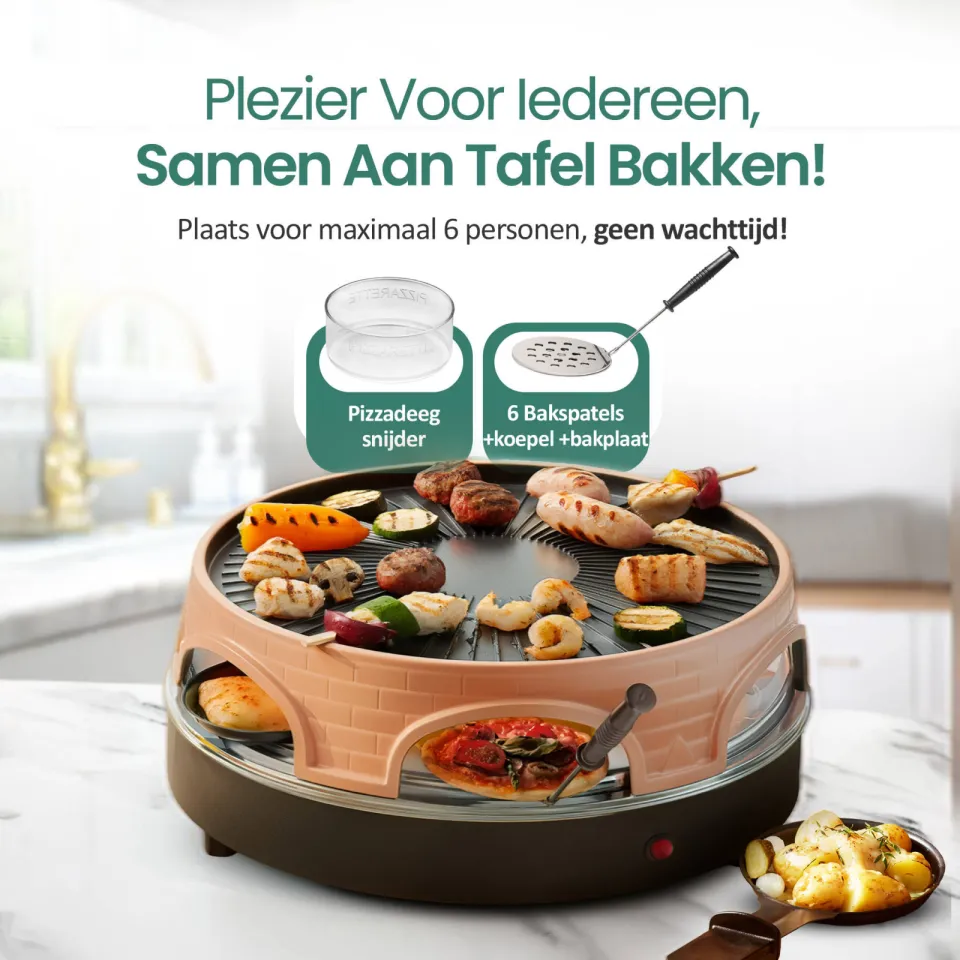 Emerio 3-in-1 Pizzarette pizzamaker zwart, foto 4