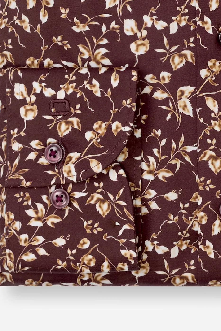 Olymp slim fit overhemd met print - bordeaux, foto 3