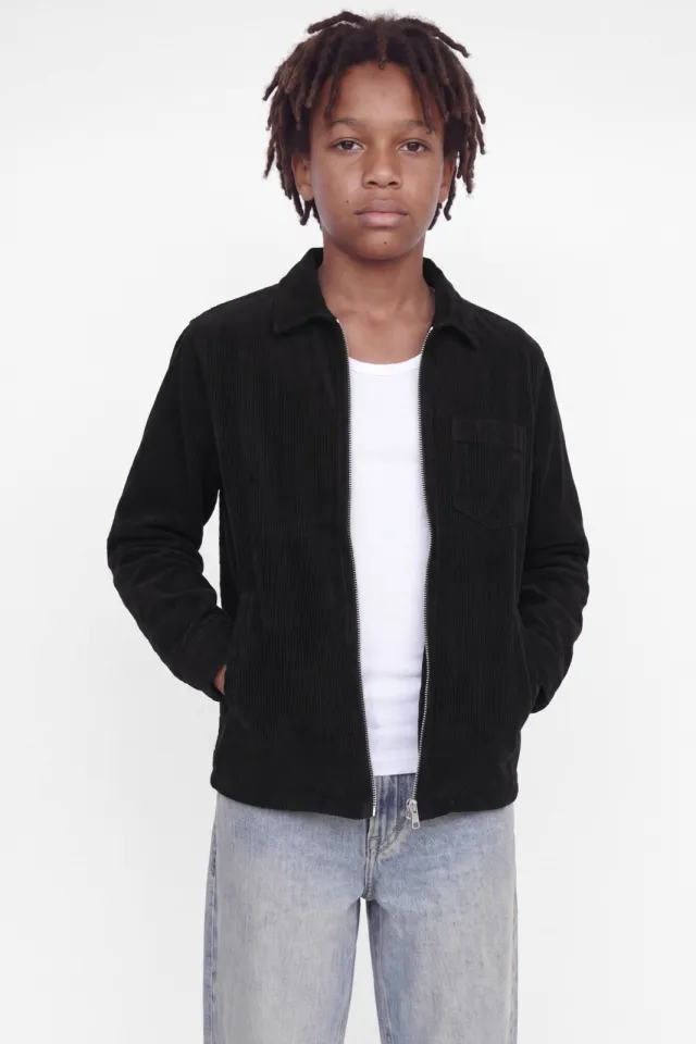 Jack & Jones JUNIOR corduroy overhemd - zwart