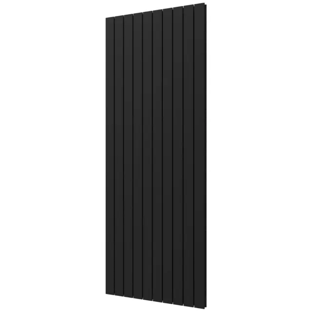Plieger Designradiator Plieger Cavallino Retto Dubbel 2146 Watt Middenaansluiting 200x75,4 cm Donkergrijs Structuur Donker Grijs