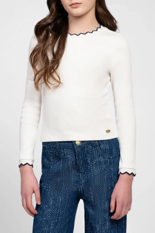 Nik & Nik longsleeve ecru met ronde hals