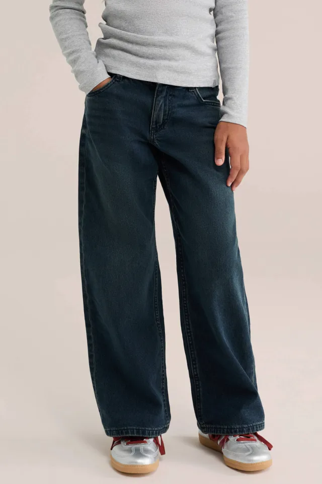 WE Fashion Blue Ridge wide leg jeans - donkerblauw, foto 3
