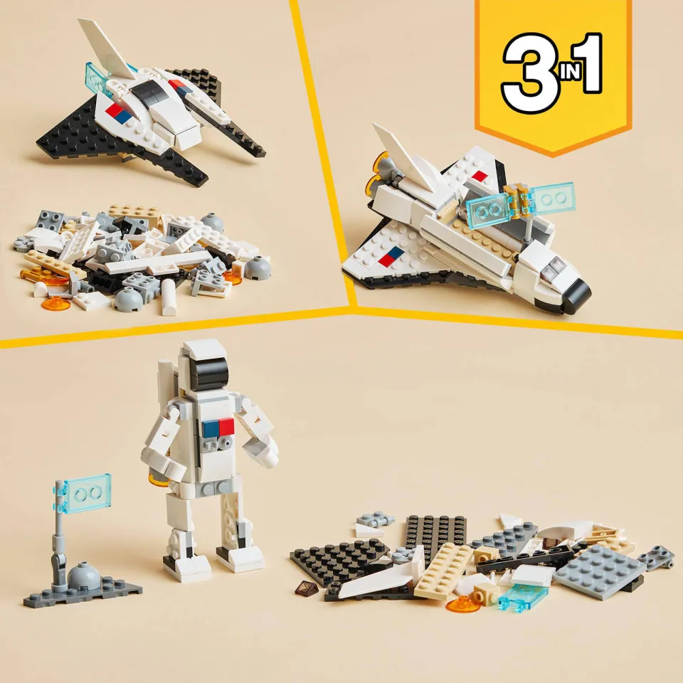Lego Creator 3-in-1 Space Shuttle - Ruimteschip-Astronaut Speelgoed voor Kinderen 31134, foto 5
