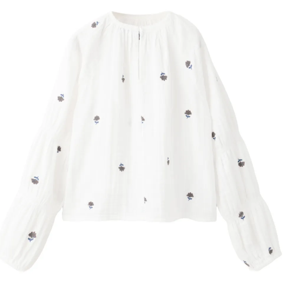 Mango Kids blousetop met borduursels ecru, foto 3