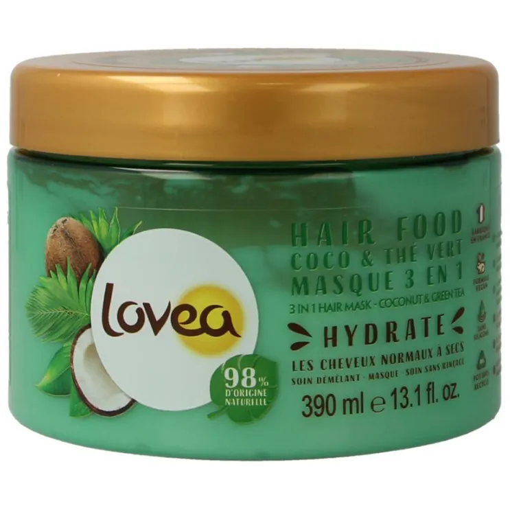 Lovea 3-in-1 haarmasker kokos & groene thee