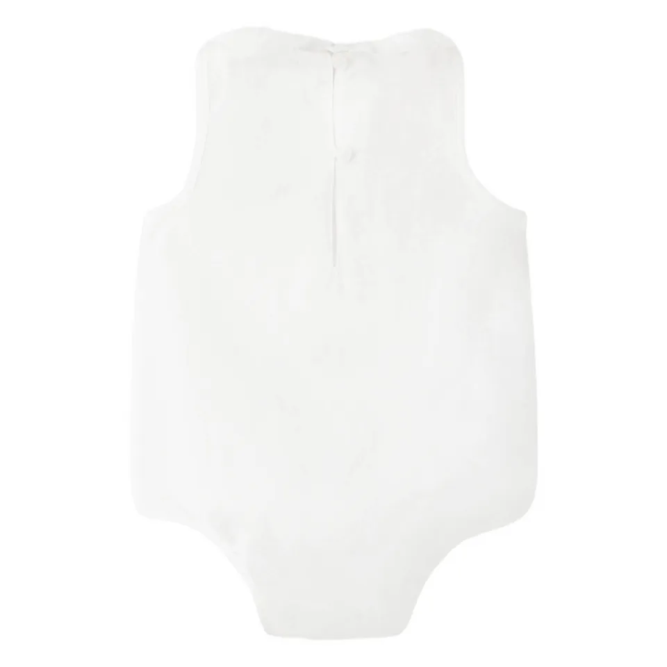 Mango Kids katoenen romper met ruches - wit, foto 2
