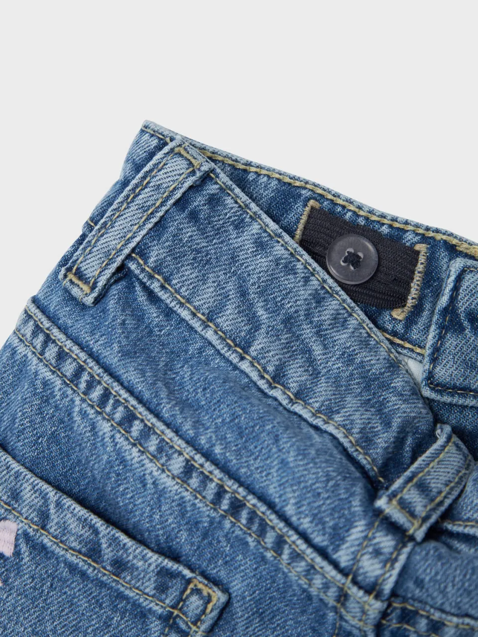 NAME IT MINI loose fit jeans NMFBELLA met strikjes Medium blue denim, foto 8