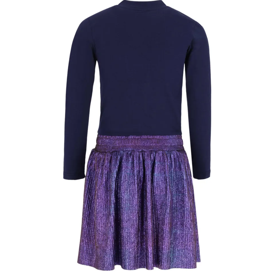 B.Nosy midi jurk donkerblauw/paars, foto 3