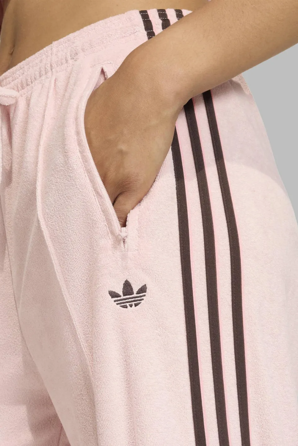 Adidas Terry Towel joggingbroek roze/bruin, foto 4